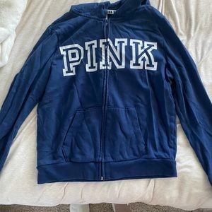 PINK VS Navy Blue Zip Up sweater